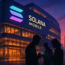 Silhouettes of people using phones outside a