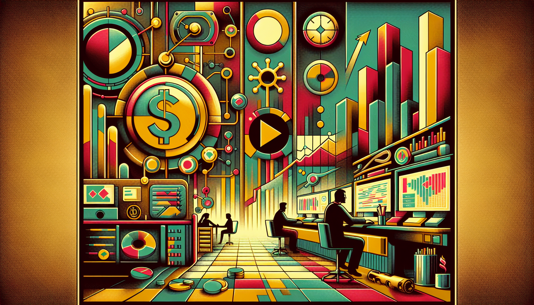 Colorful abstract depiction of a financial