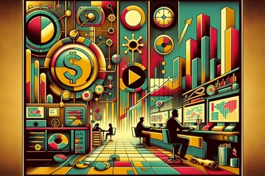 Colorful abstract depiction of a financial