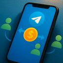 Smartphone displaying a money transfer graphic