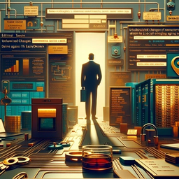 A silhouette of a person standing at a doorway