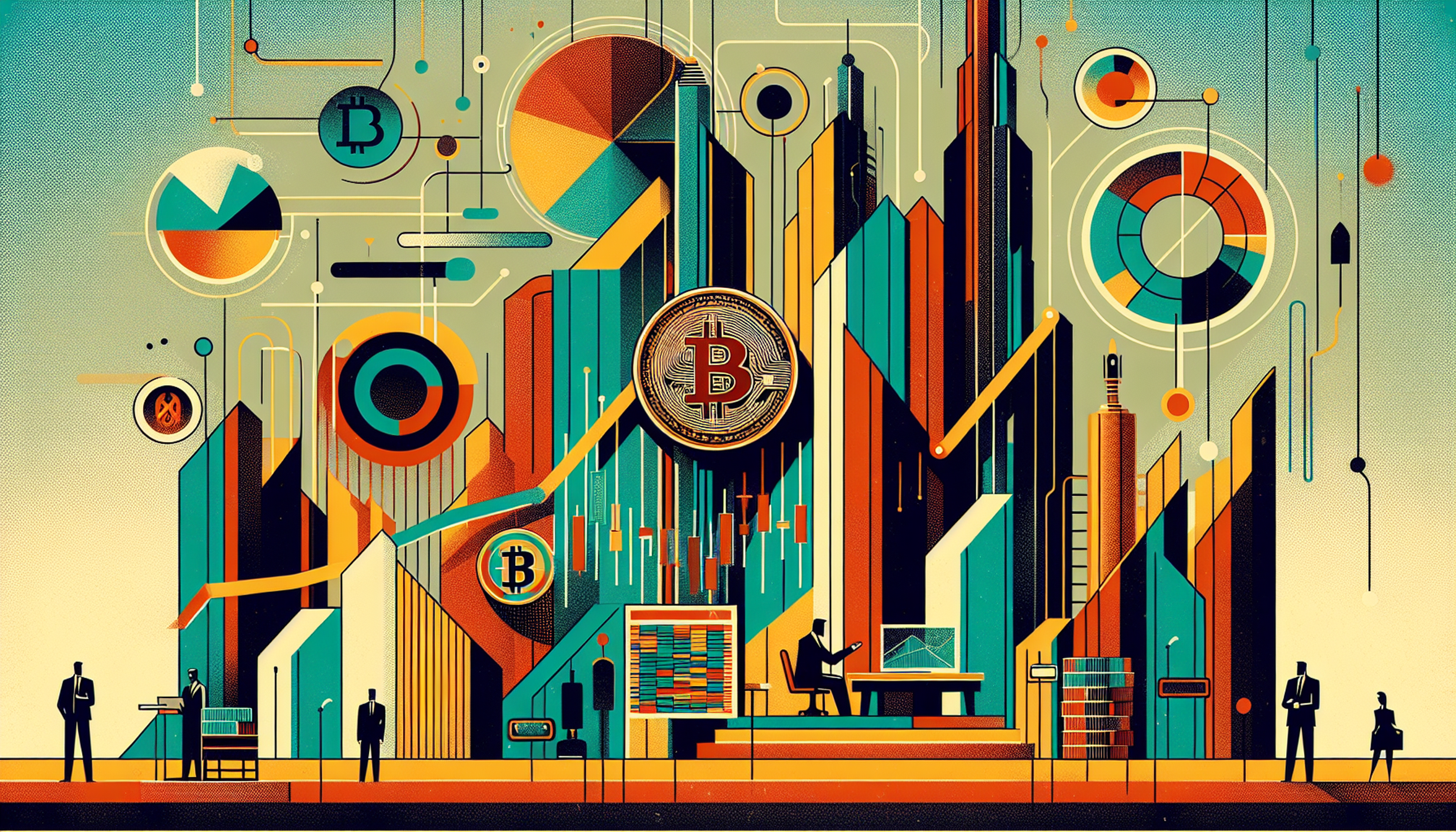 Abstract digital art featuring geometric shapes