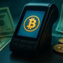 A cryptocurrency payment terminal with a Bitcoin