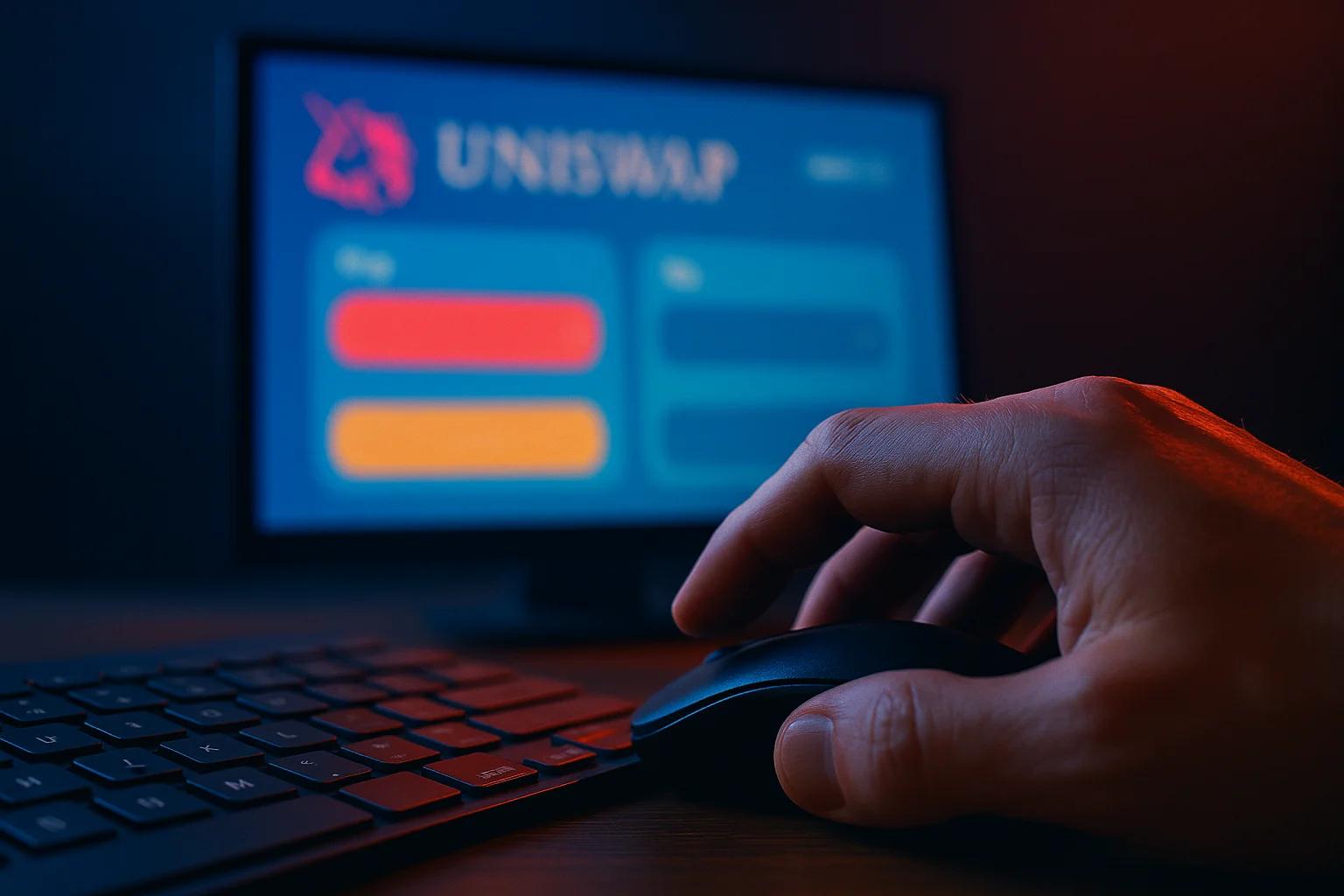 A hand resting on a computer mouse in front of a