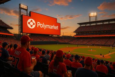 Baseball stadium filled with fans wearing red