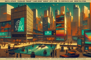Modern urban plaza with tall buildings and
