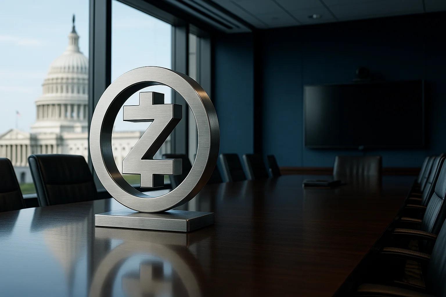 Modern conference room with a large table and a