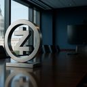 Modern conference room with a large table and a