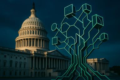 A stylized tree sculpture in front of a dome