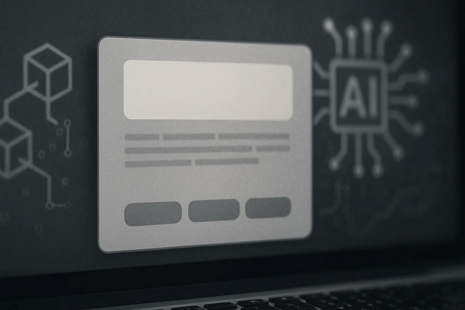 Abstract digital interface with circuit patterns