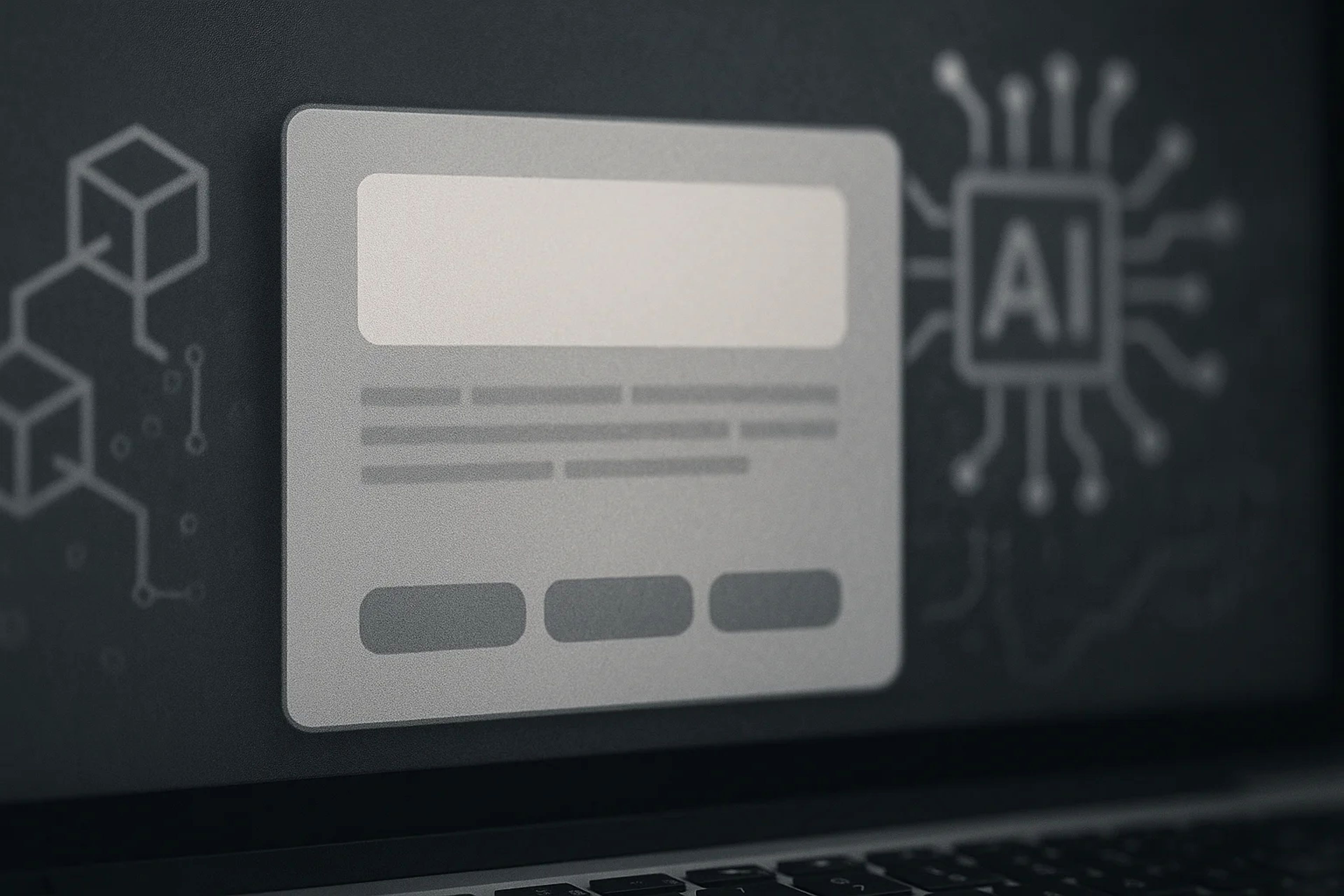 Abstract digital interface with circuit patterns