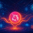 A glowing pink orb with a unicorn symbol