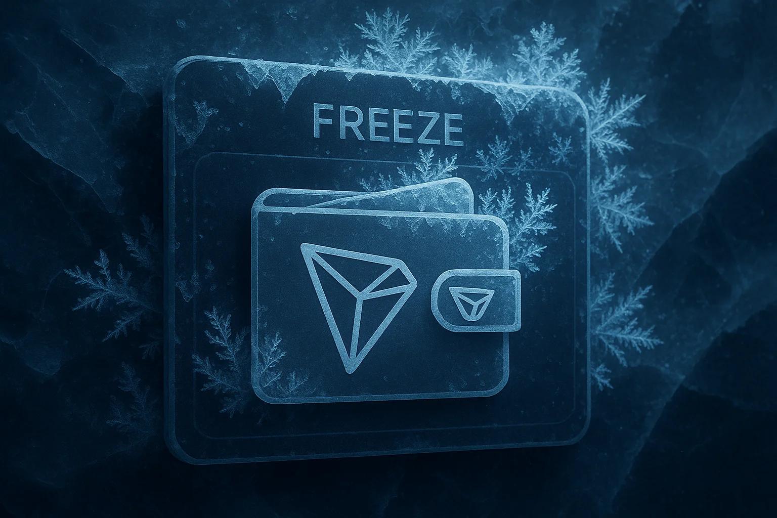Frosted graphic of a wallet with a snowflake