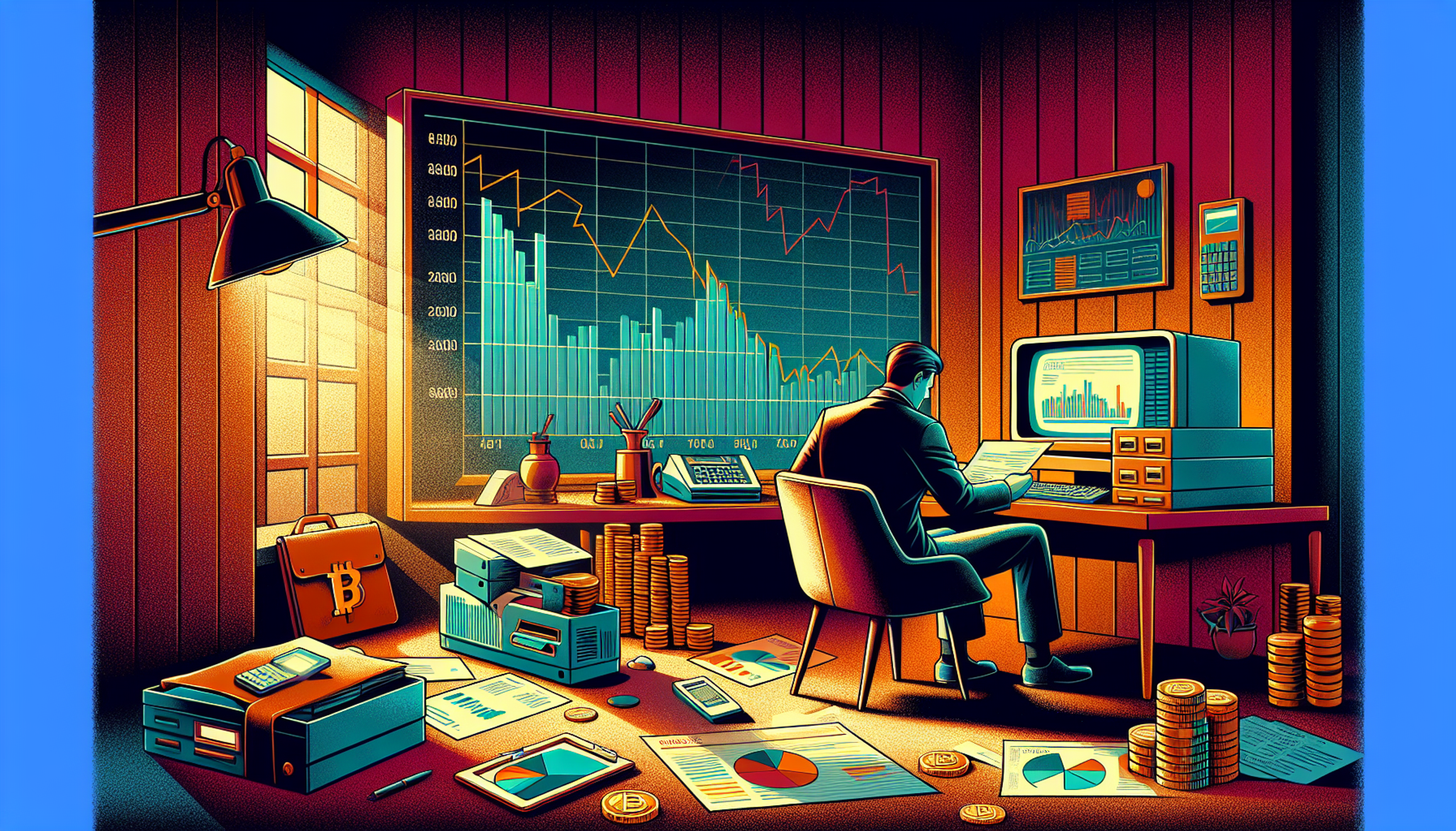 A person sitting at a desk surrounded by