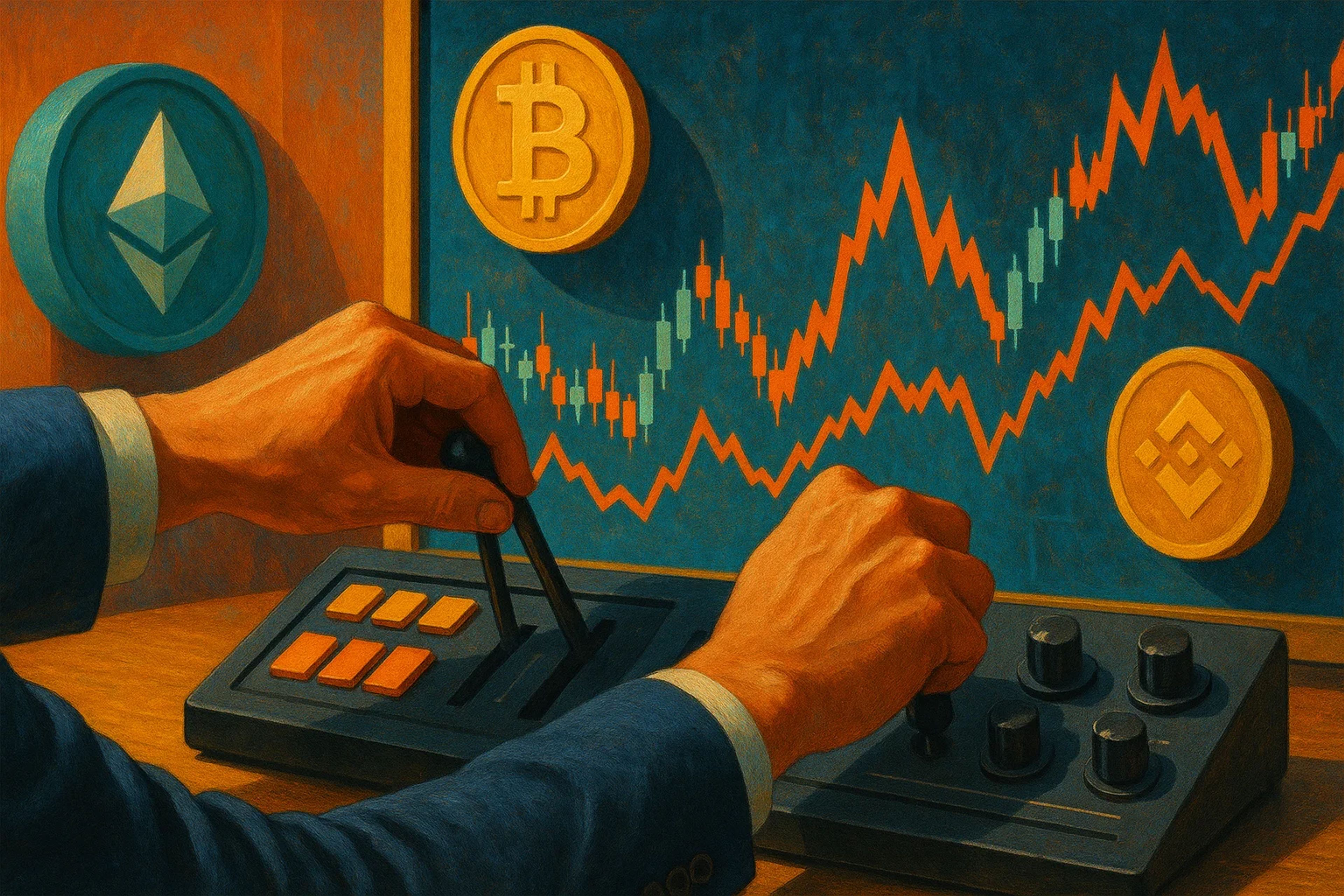 Hands adjusting controls in front of