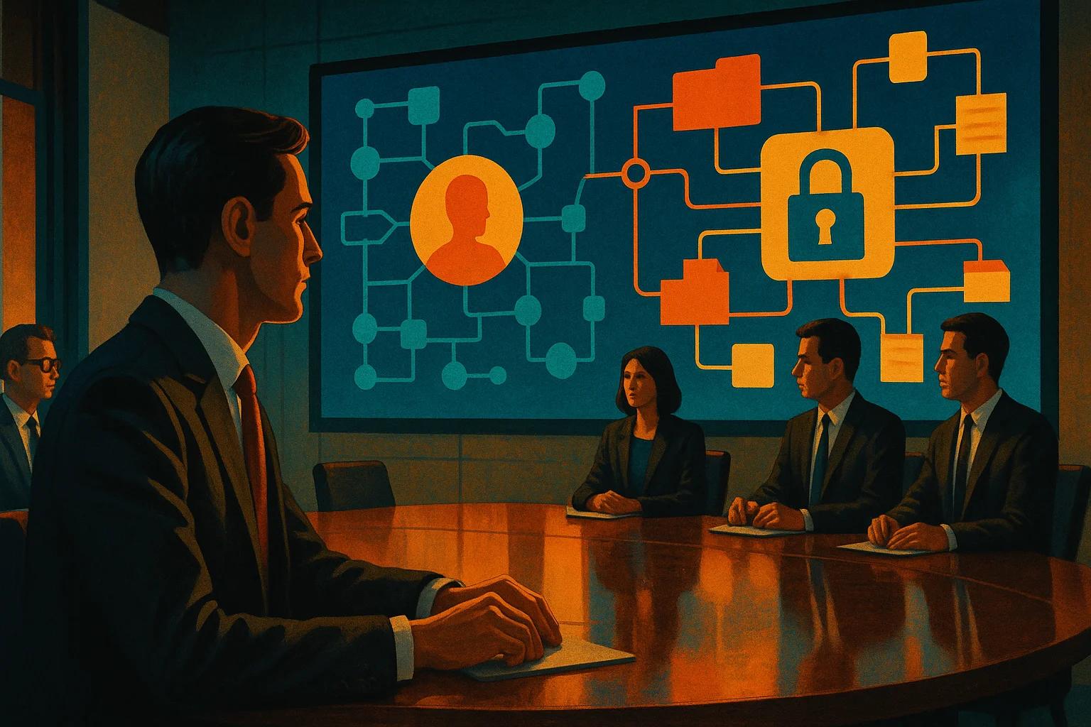 A group of professionals in a conference room