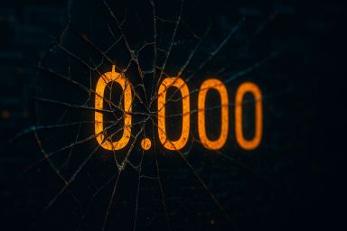 Cracked surface with glowing orange numbers