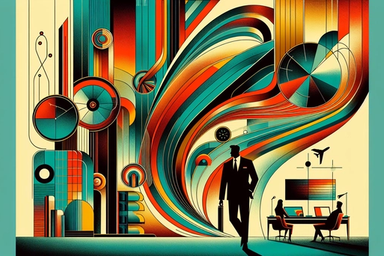 Abstract colorful design with geometric shapes