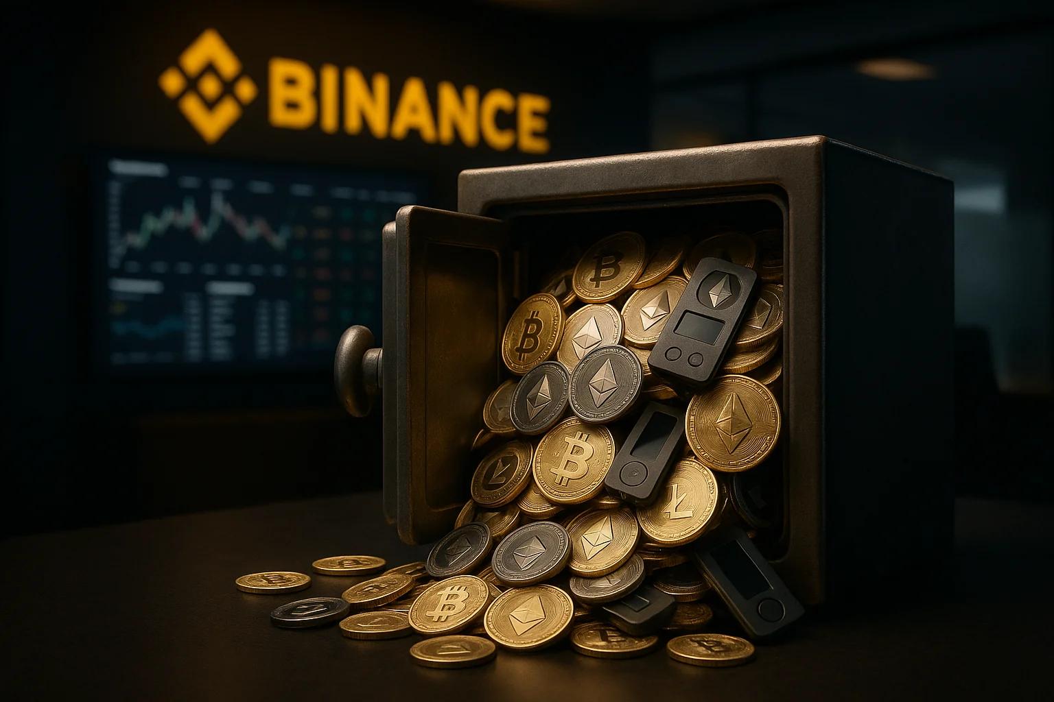 A safe overflowing with gold and silver