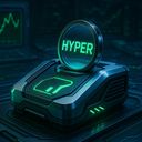 A metallic button labeled 'HYPER' with green