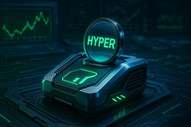 A metallic button labeled 'HYPER' with green