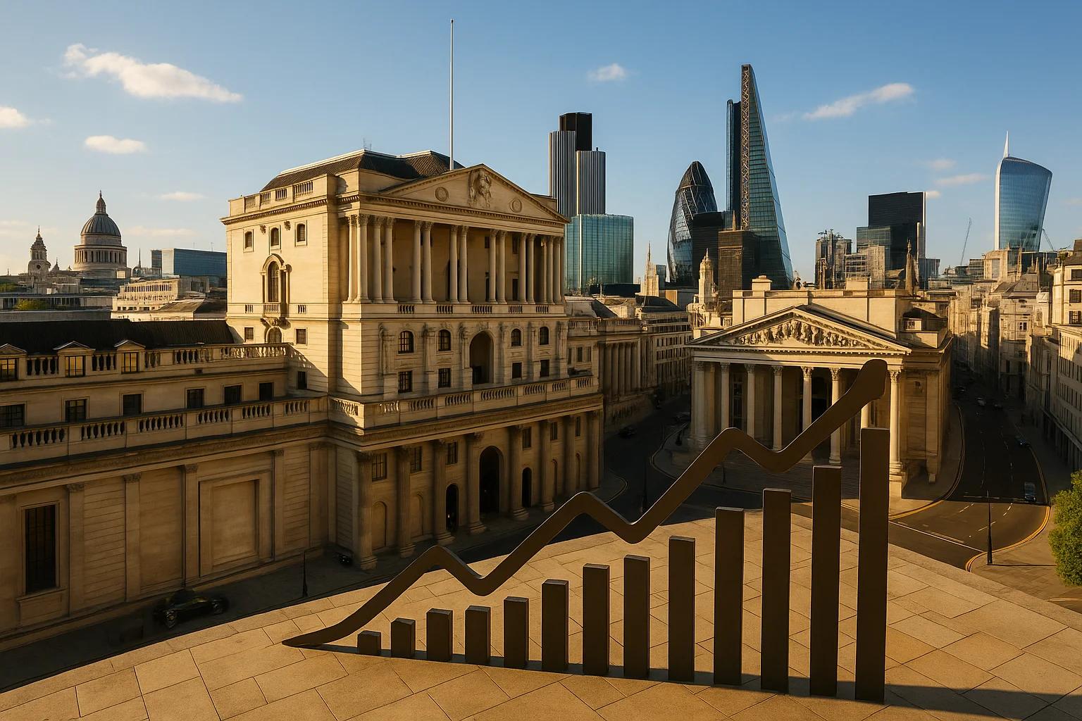 City skyline with modern and historic buildings