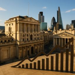 City skyline with modern and historic buildings