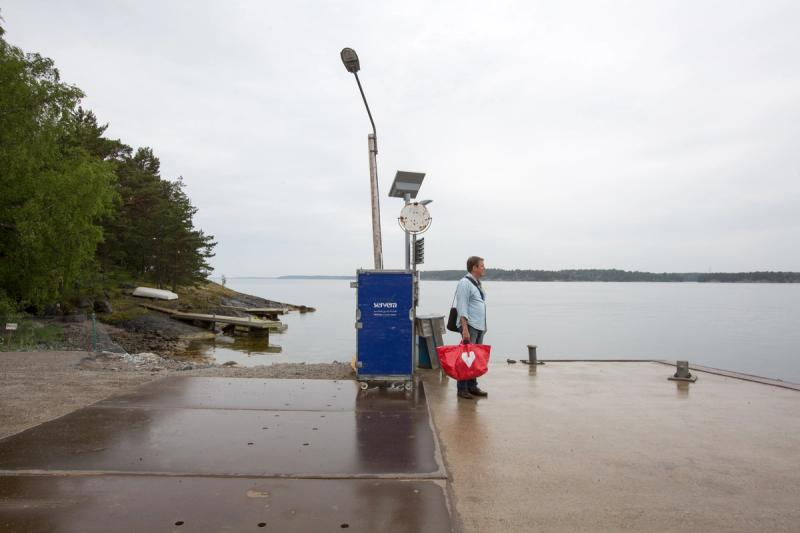 Waiting for the ferry in Sweden