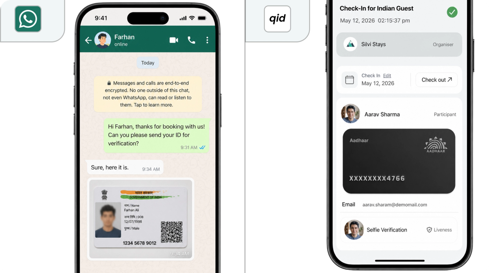 Automate Airbnb guest ID collection before check-in with qid (ID upload + selfie verification)