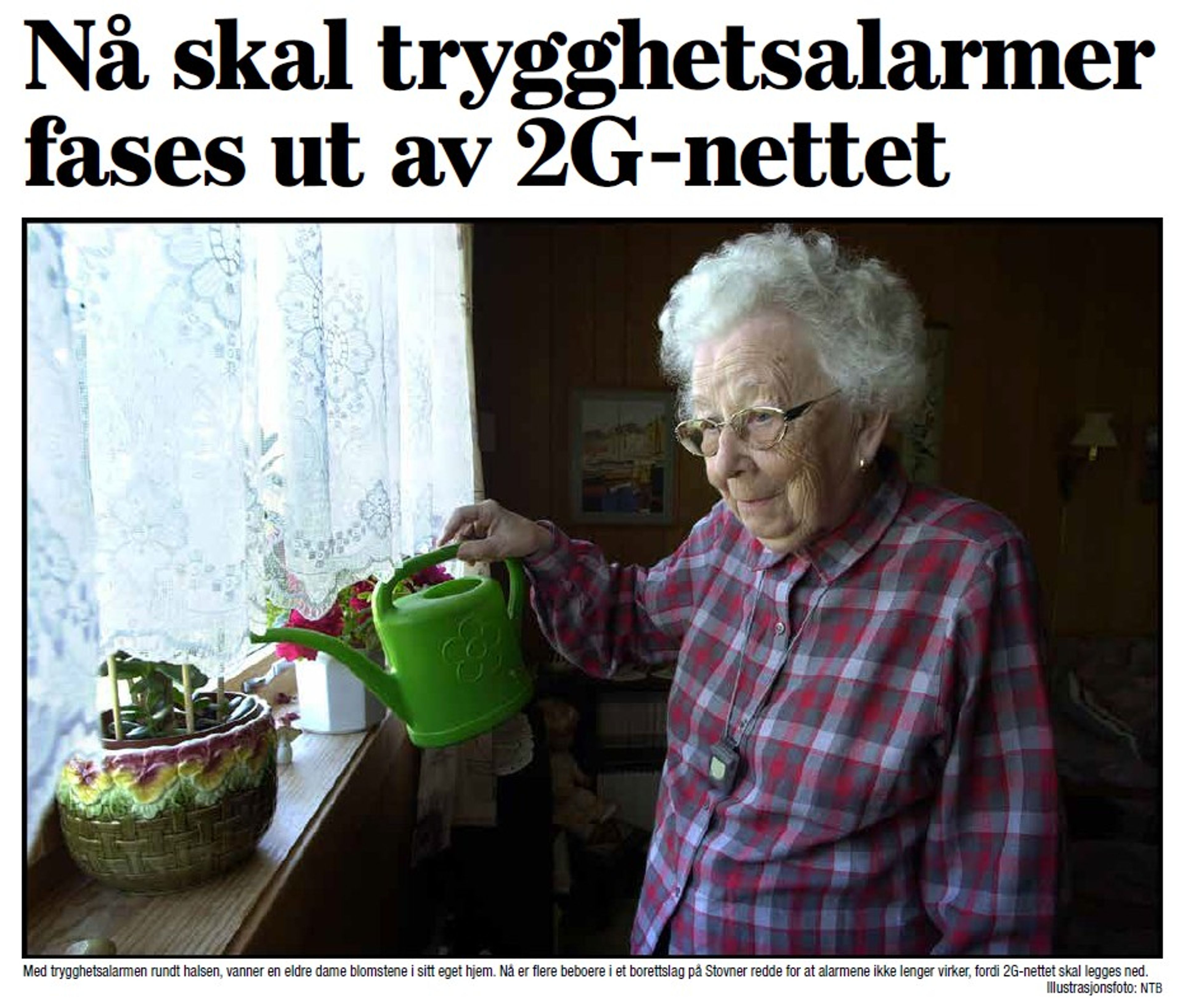 Nå skal trygghetsalarmer fases ut av 2G-nettet