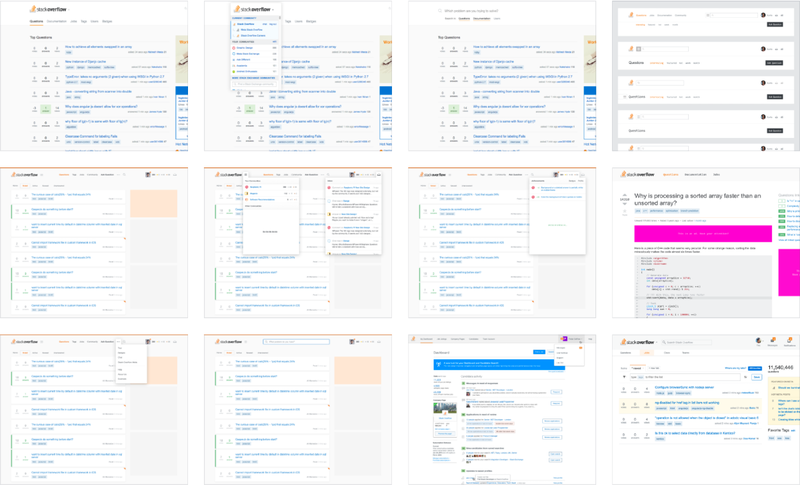 thumbnails of designs