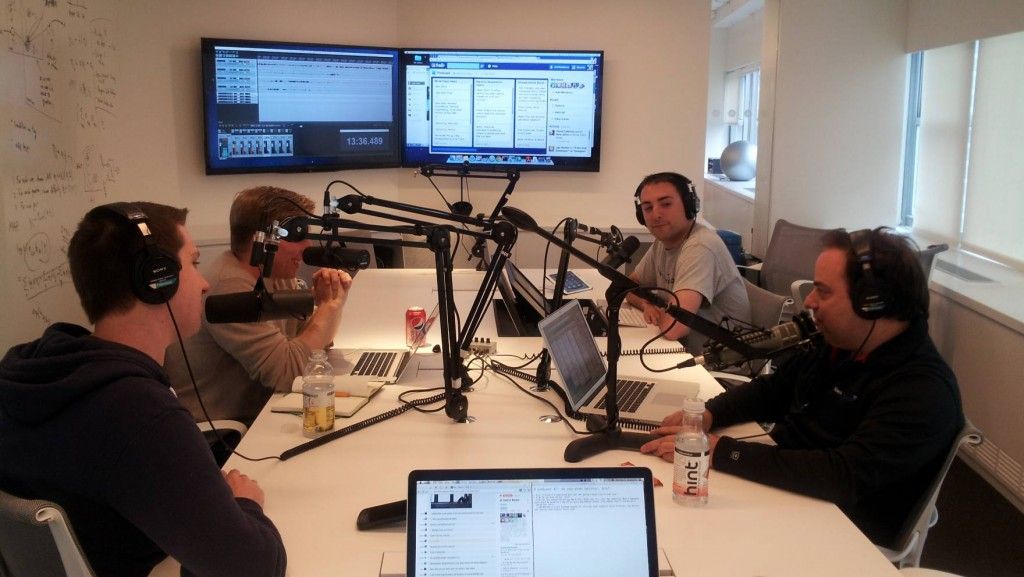 Taping podcasts in our new