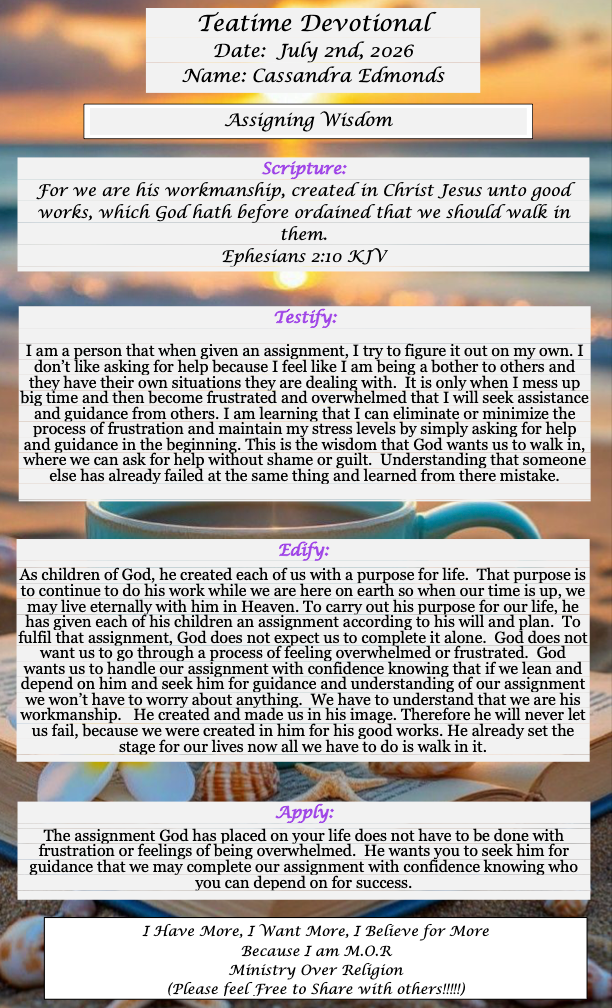 TeaTime Devotional July 2, 2026