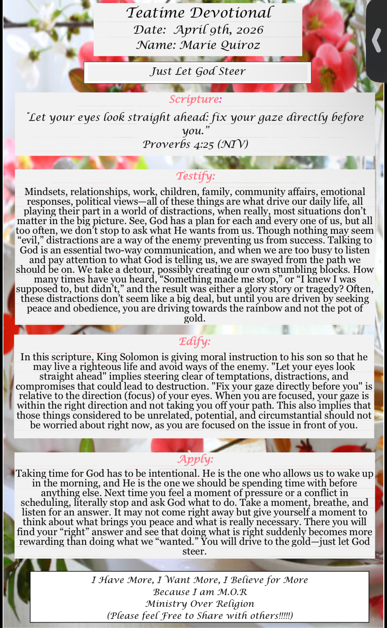 TeaTime Devotional April 9th, 2026