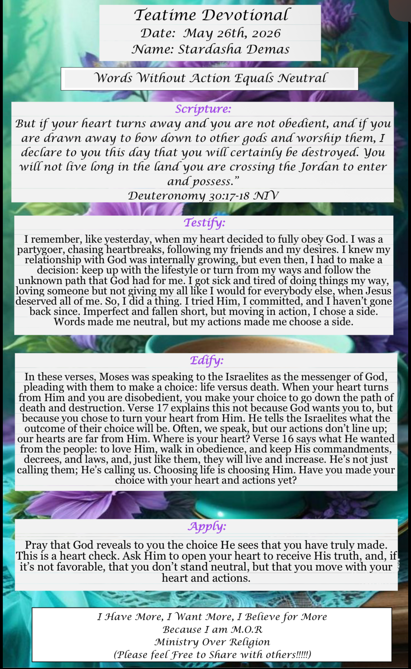 TeaTime Devotional May 26th, 2026