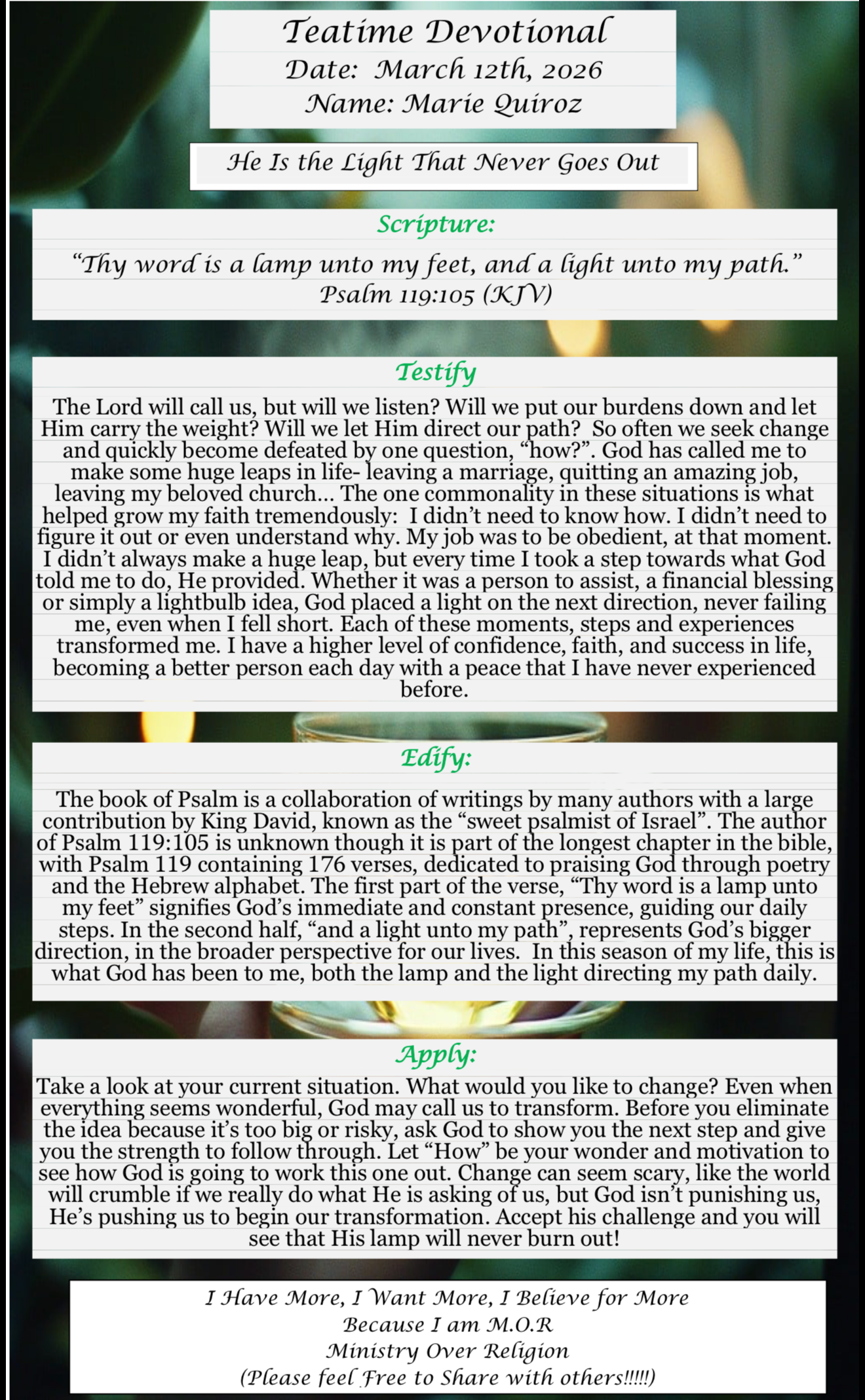 TeaTime Devotional March 12th, 2026