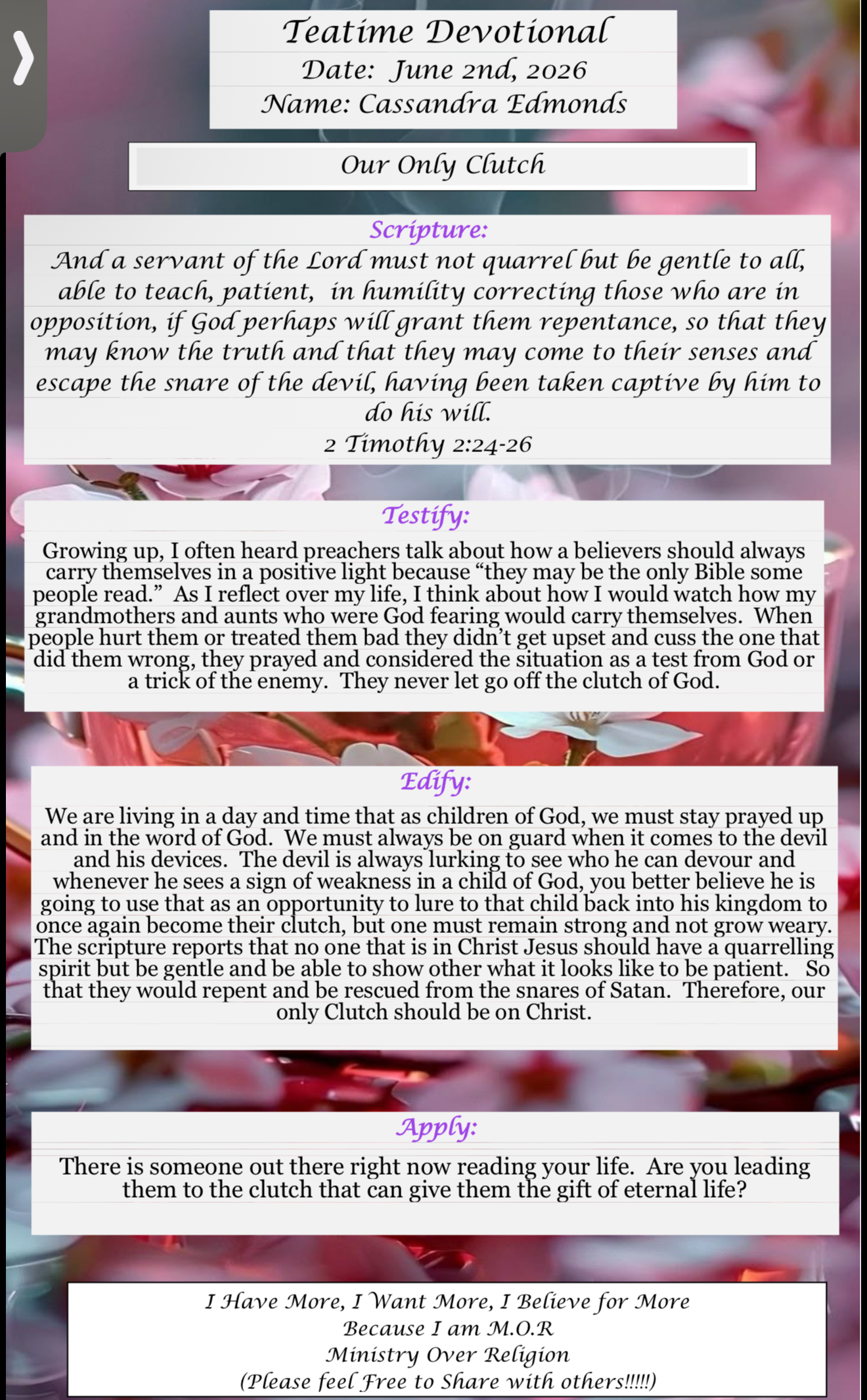 TeaTime Devotional June 2nd, 2026