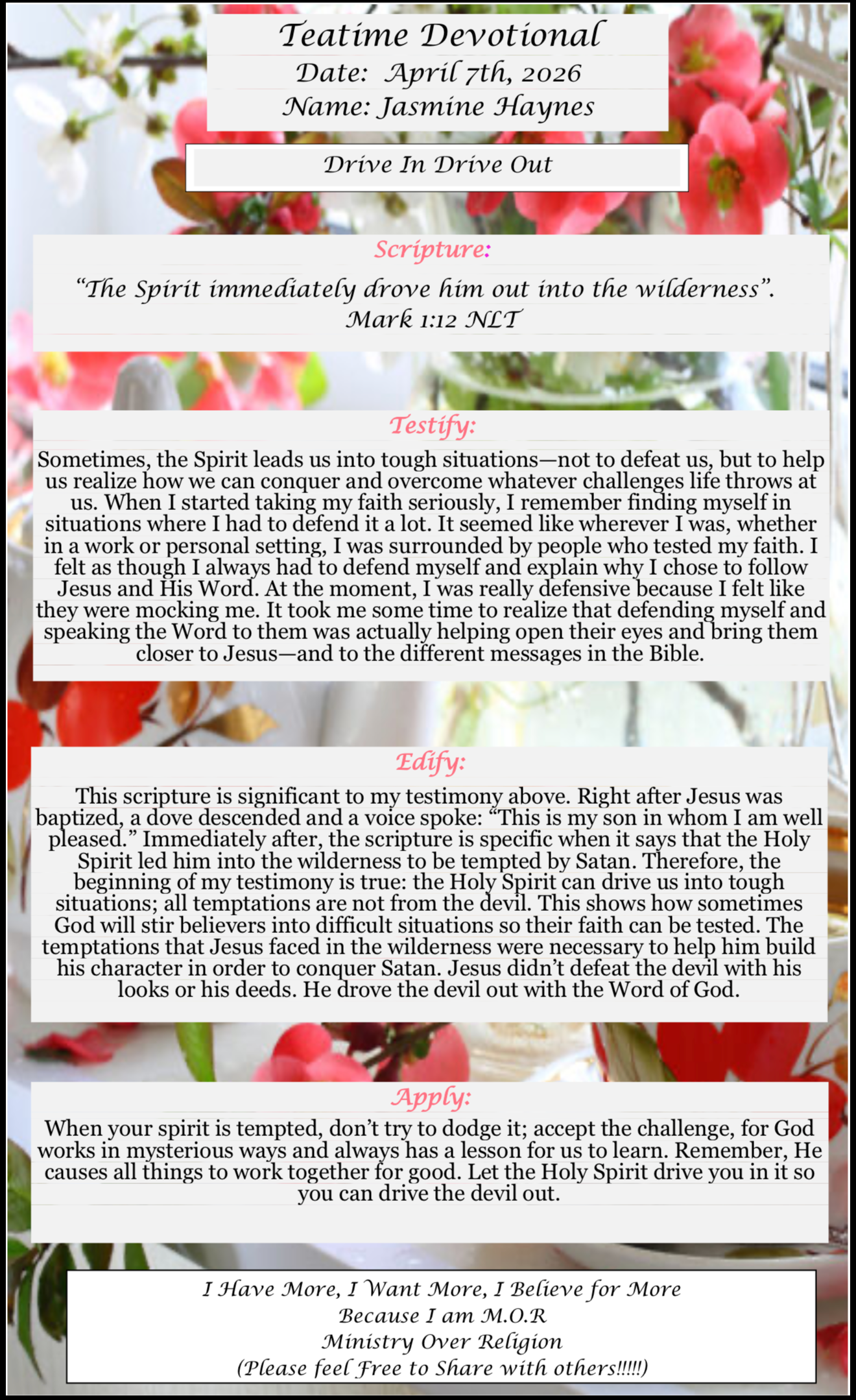 TeaTime Devotional April 7th, 2026