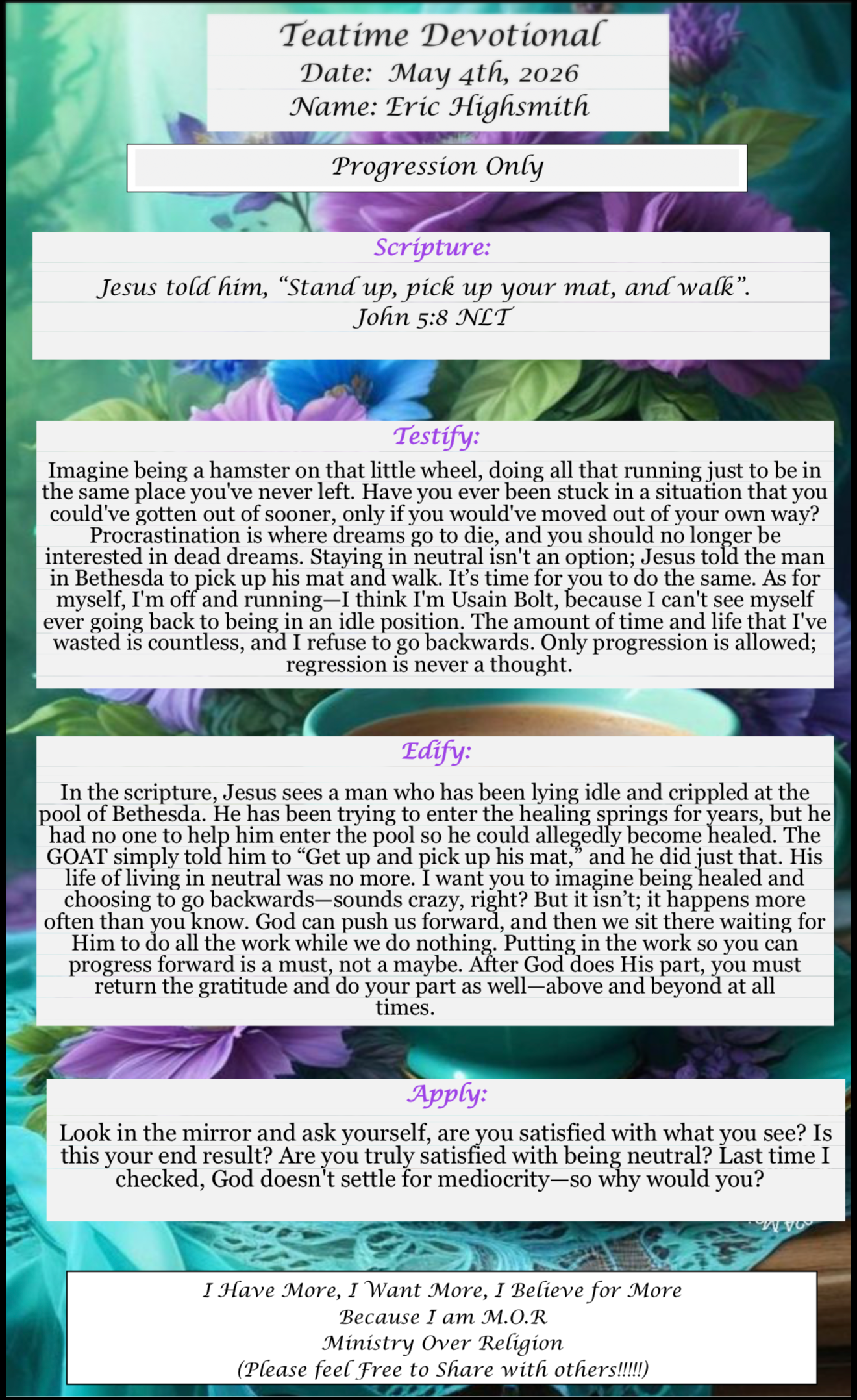 TeaTime Devotional May 4th, 2026