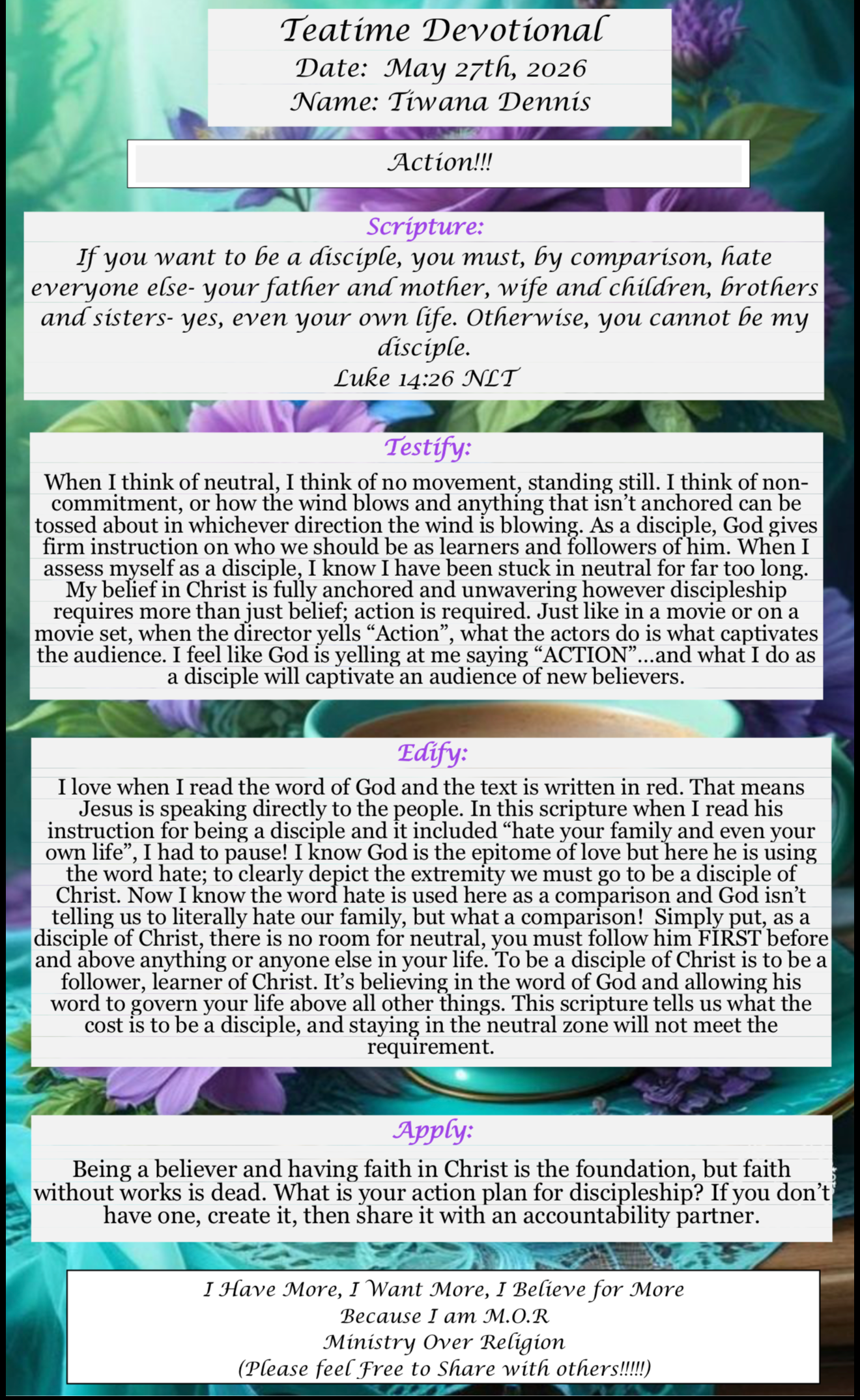 TeaTime Devotional May 27th, 2026