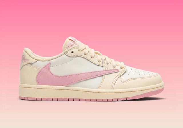 Travis Scott x Air Jordan 1 Retro Low OG "Muslin & Shy Pink" Muslin/Shy Pink/Sail/University Red