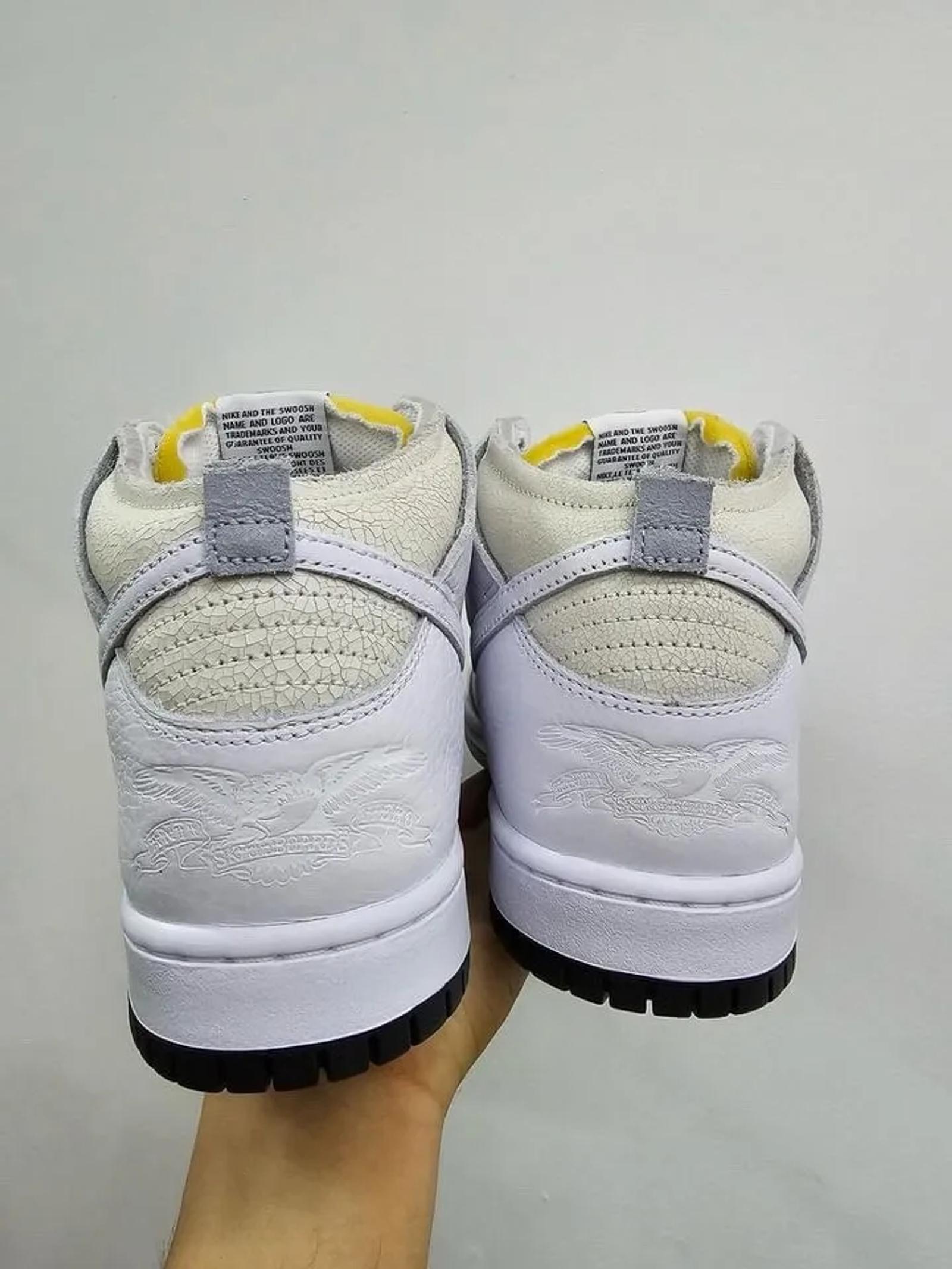 Antihero x Nike SB Dunk High QS "White / Black" HM5837-100