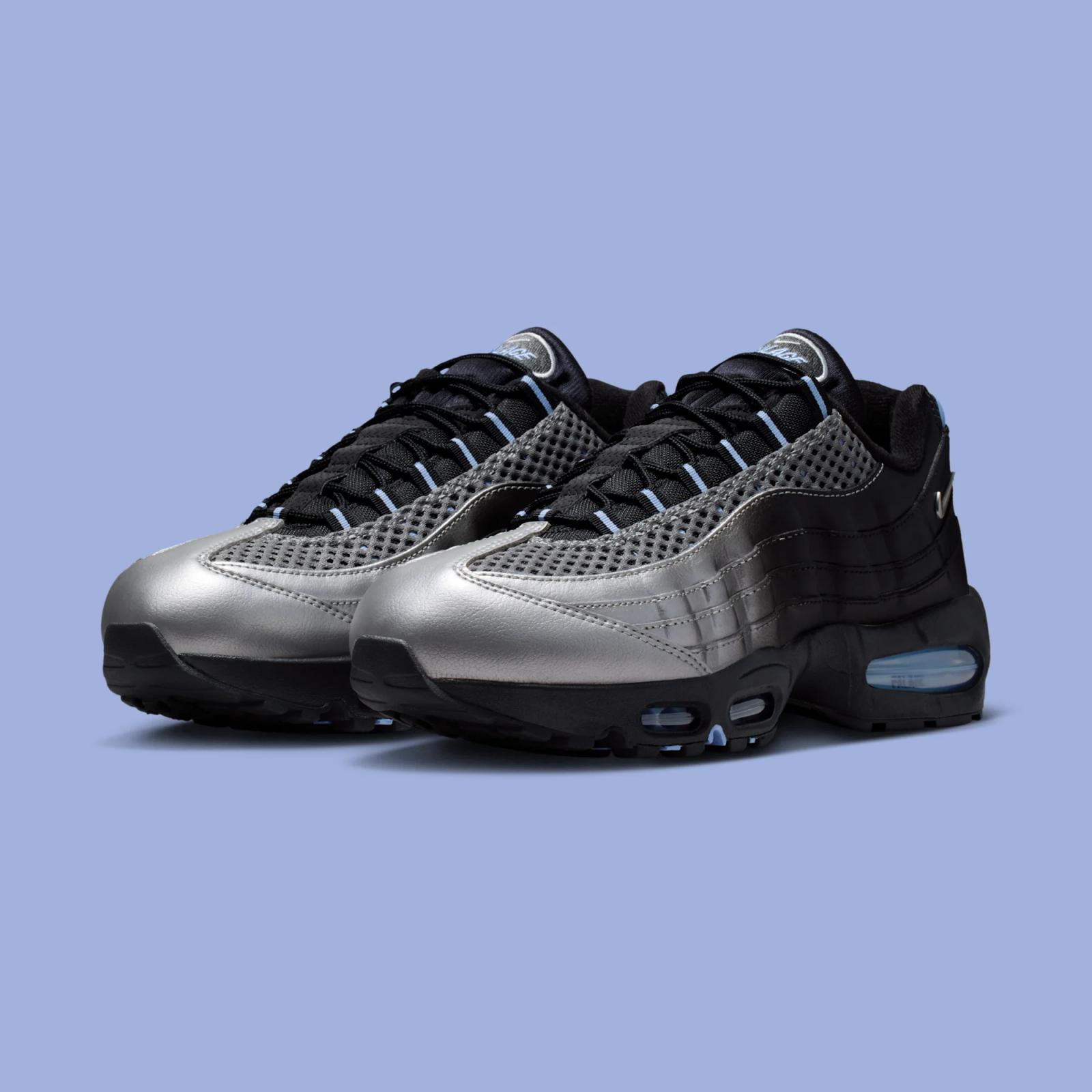 Palace x Nike Air Max 95 Big Bubble "Metallic Silver" drops April 10th, 2026
