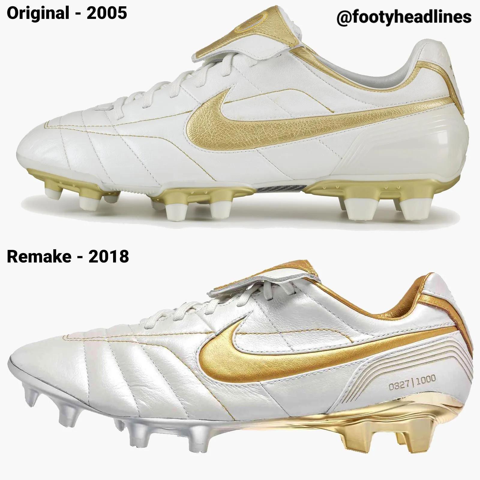 Nike Ronaldinho White Gold Tiempo 2005 / 2018
