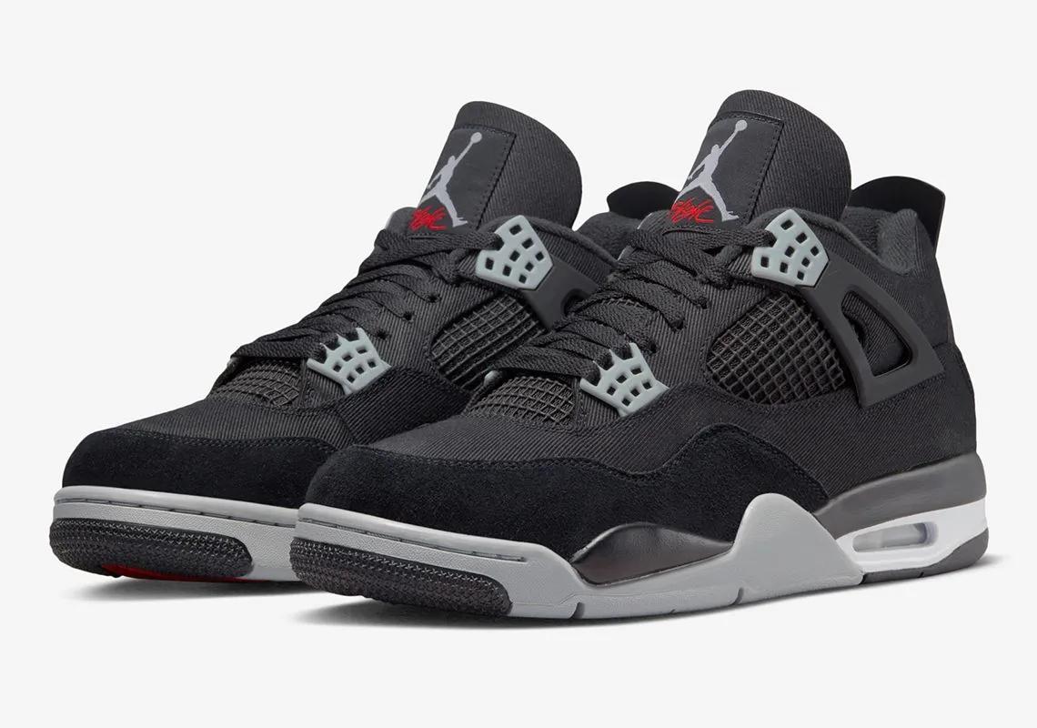 Air Jordan 4 Retro Black Canvas