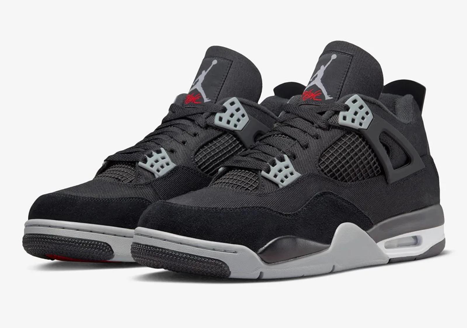 Air Jordan 4 Retro Black Canvas