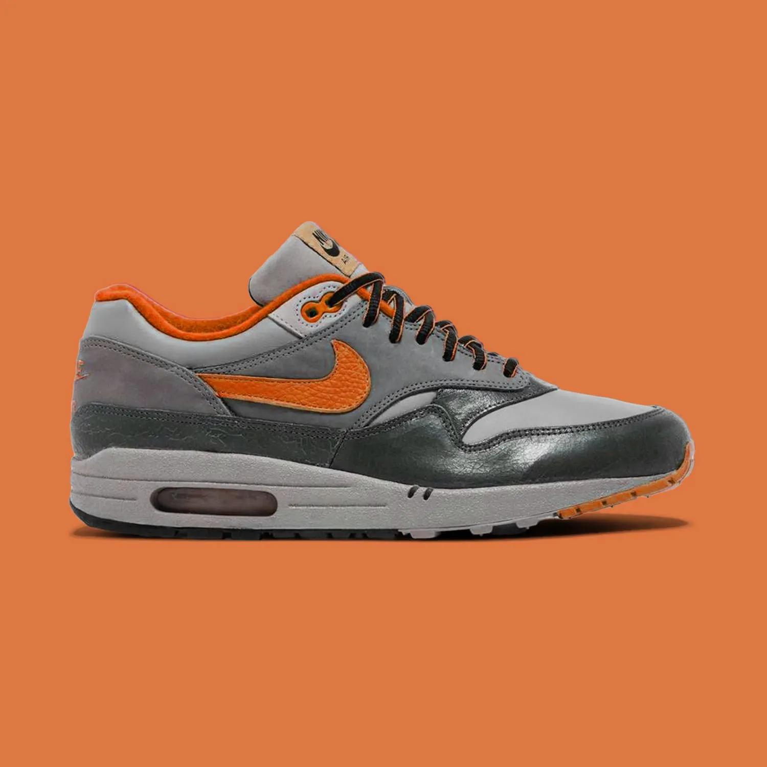 HUF x Nike Air Max 1 Anthracite / Brilliant Orange HF3713-001
