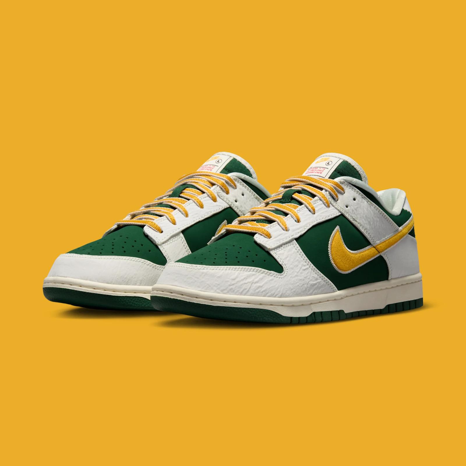 Nike Dunk Low Retro "Sail & University Gold" drops August 1st, 2026