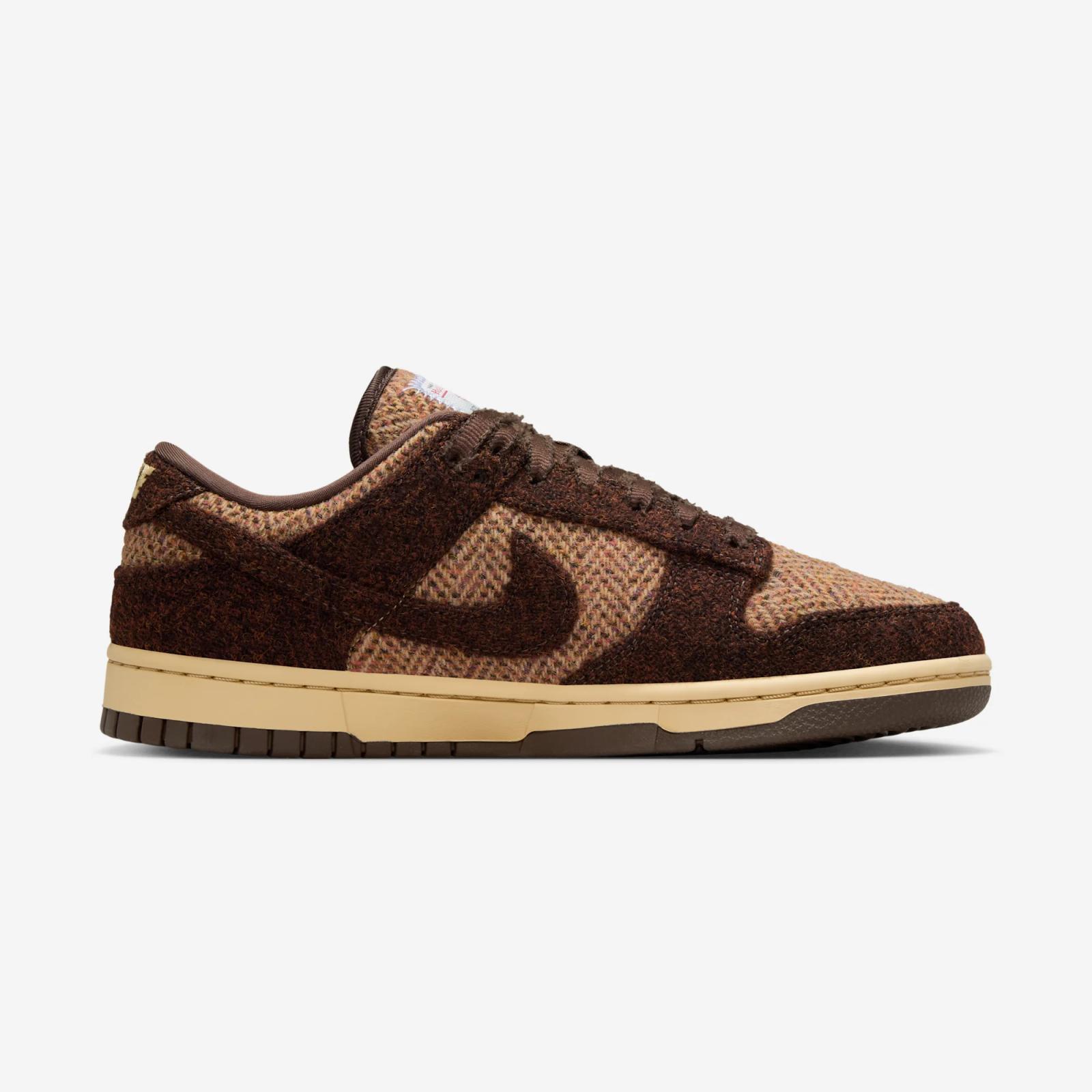 Harris Tweed x Nike Dunk Low QS Baroque Brown Violet Mist IO0052-200 Release Date 2025