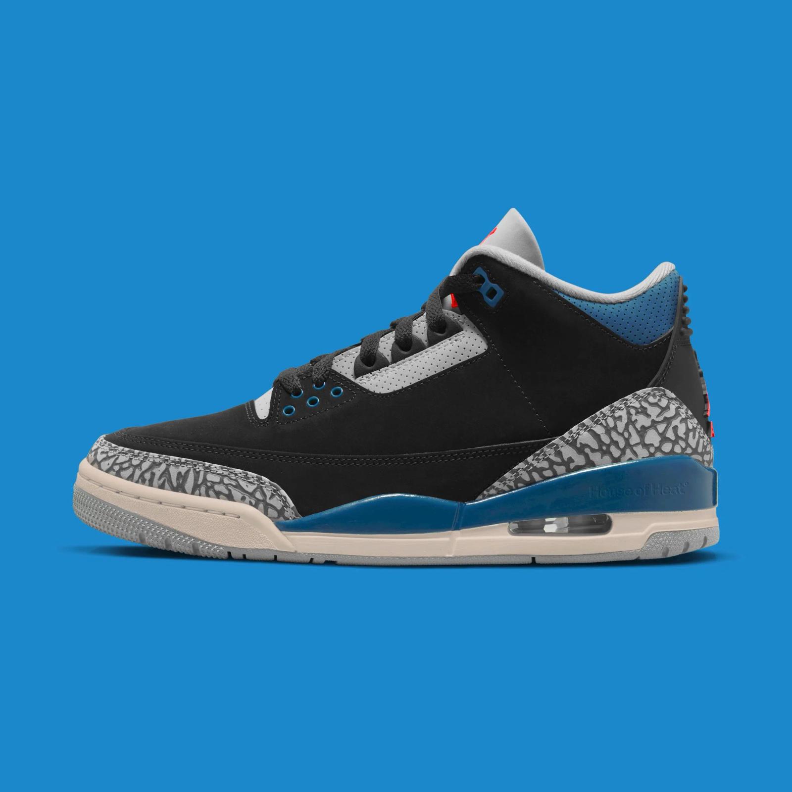 Air Jordan 3 Retro Black / Military Blue IB8967-004